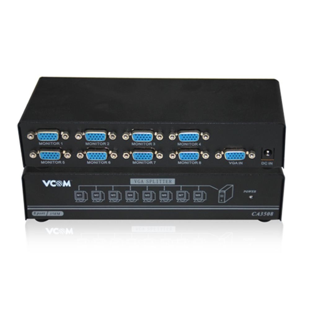 Vcom DD138 1x8 Port 350Mhz  Metal Vga Splitter