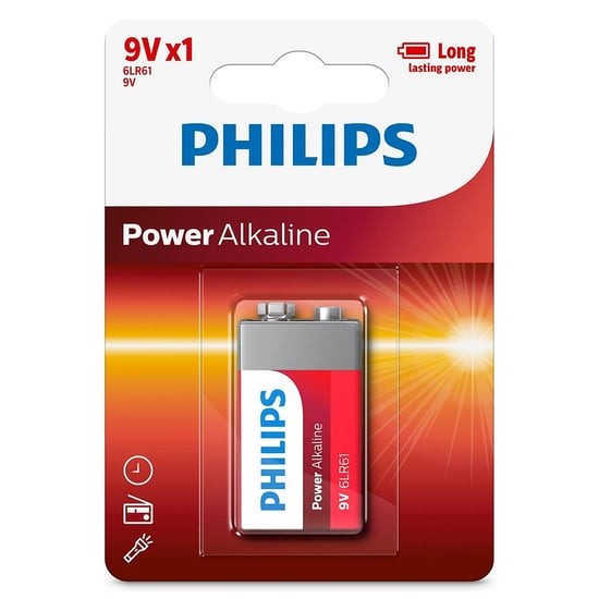 Philips 6LR61 9V Power Alkalin Pil
