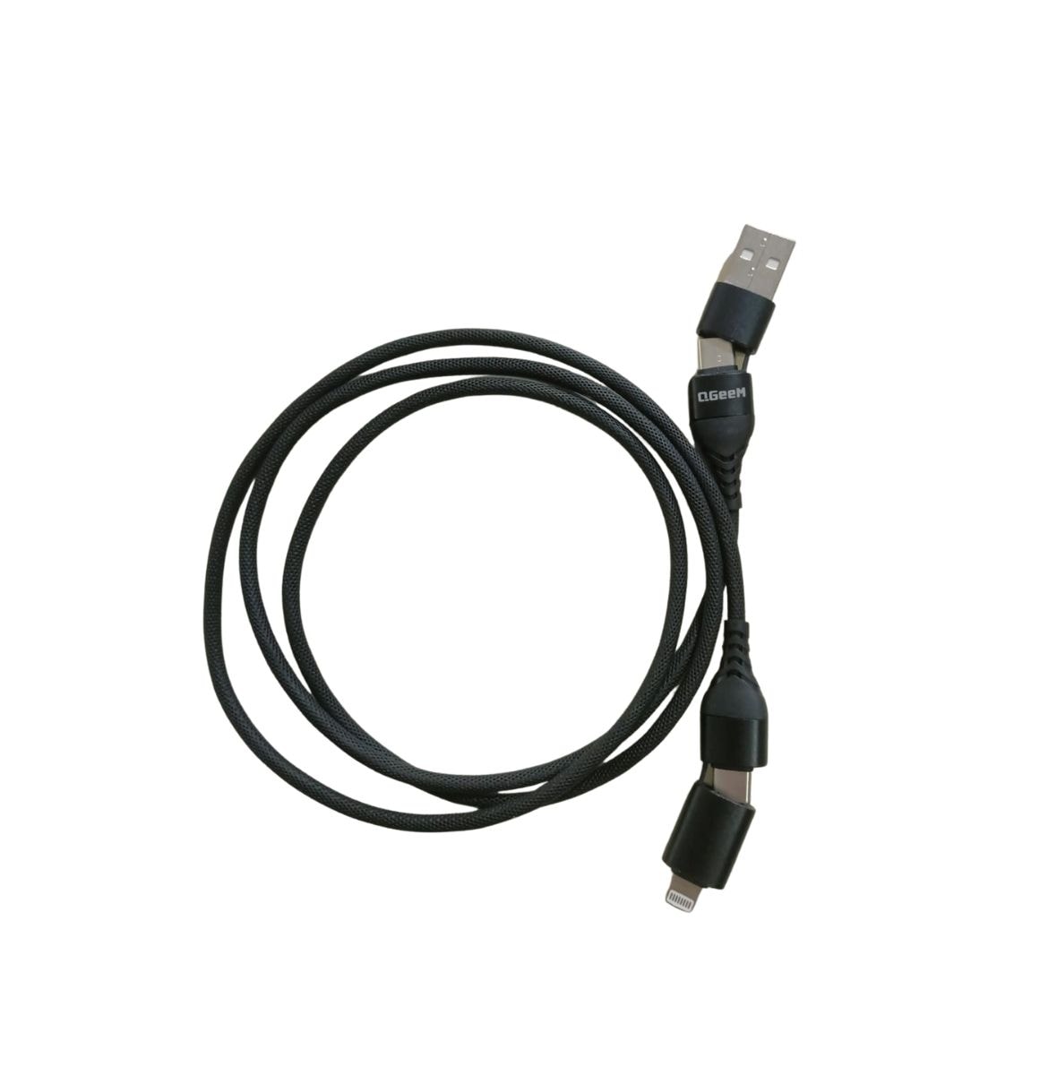 QGeem QG-CC0029 Usb 4in1 Lighting Usb-A Type-C Çok Foksiyonel Kablo