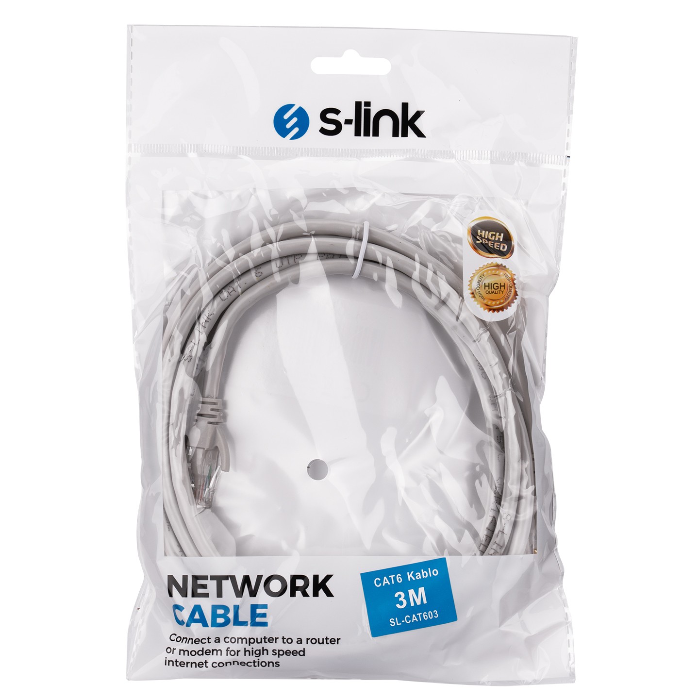 S-Link SL-CAT603 3M Cat6 Ethernet Kablo