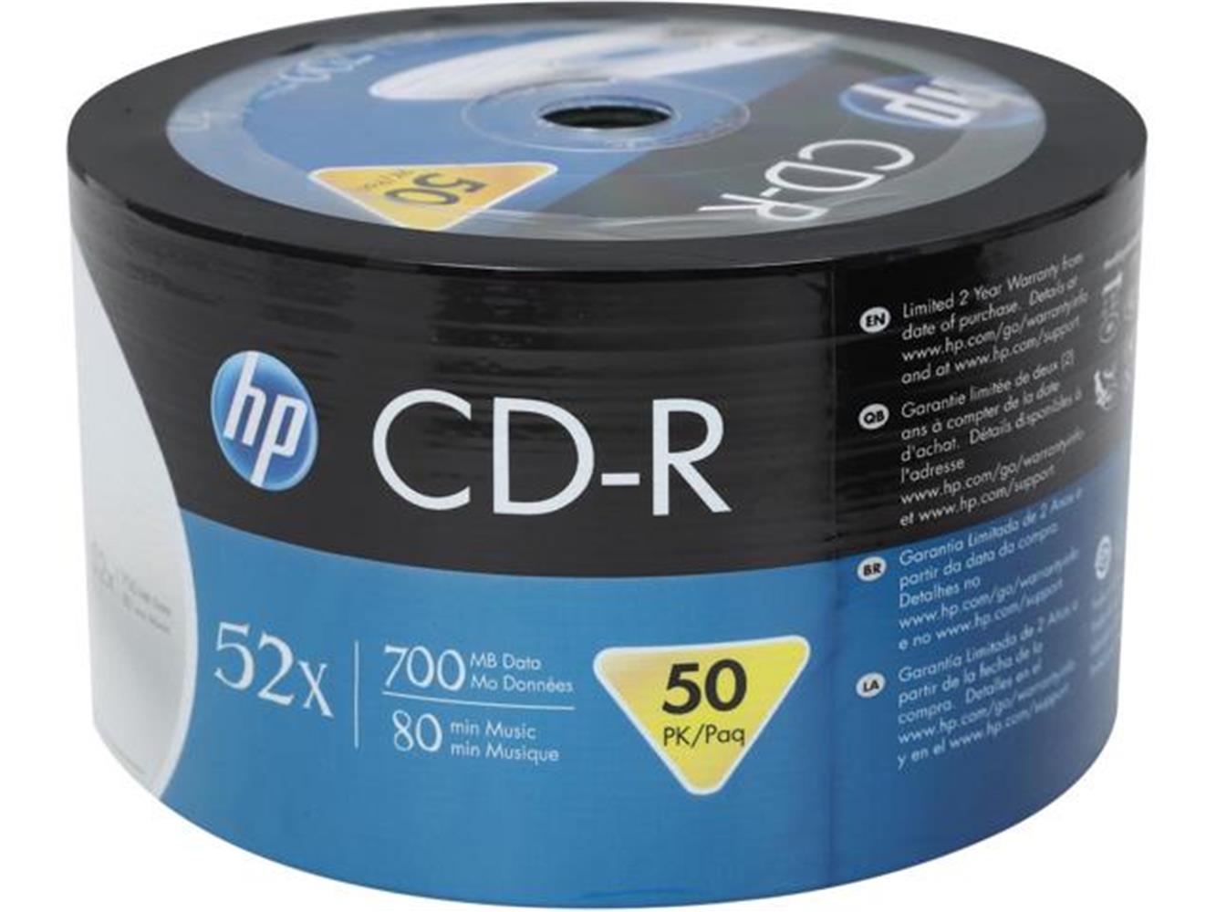 Hp CD-R 700Mb/80Min 52X 50 Li Shrink Dvd
