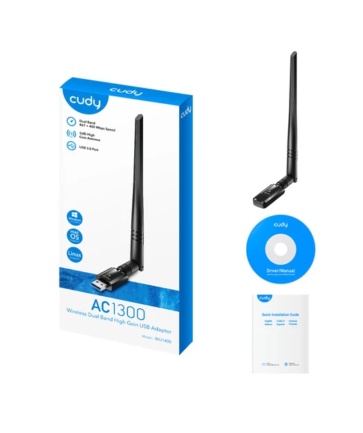 Cudy AC1300 Wifi 3.0 Usb Adaptör