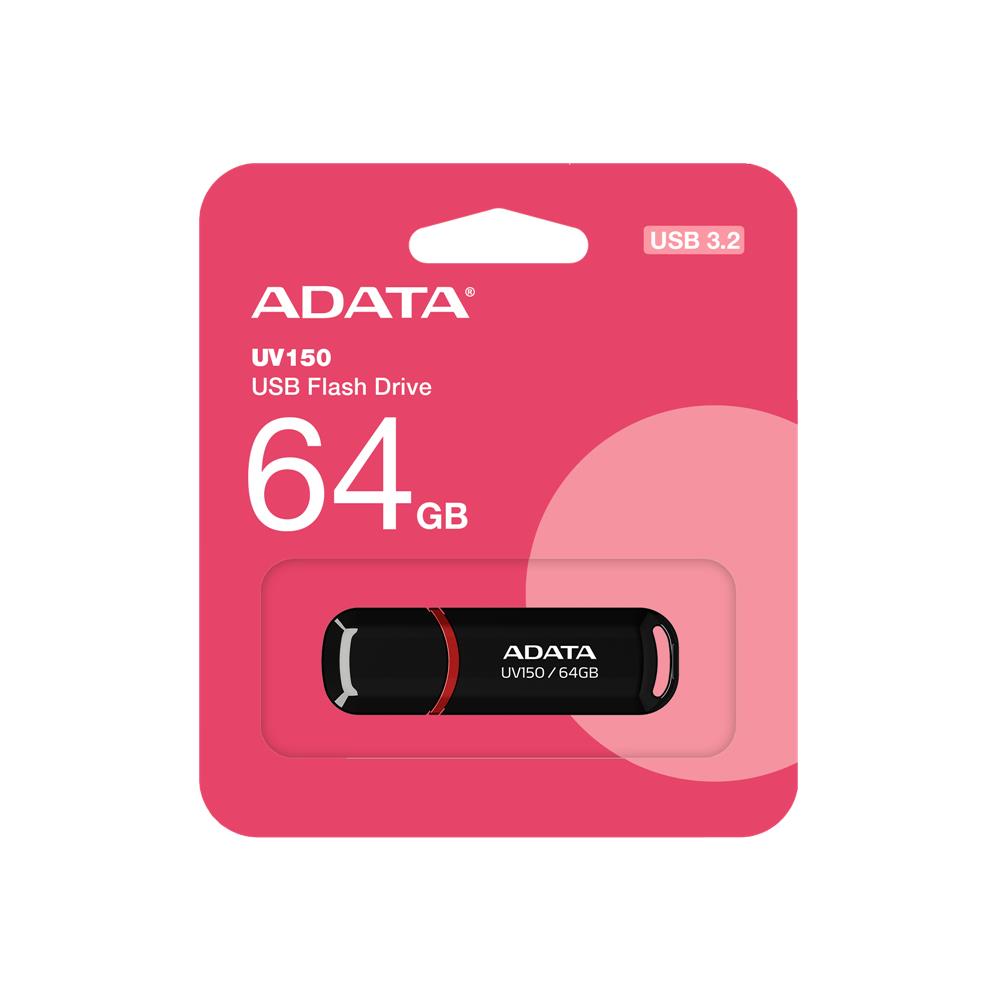 Adata UV150-64GB Usb3.2 Gen1 Siyah Usb Flash Bellek