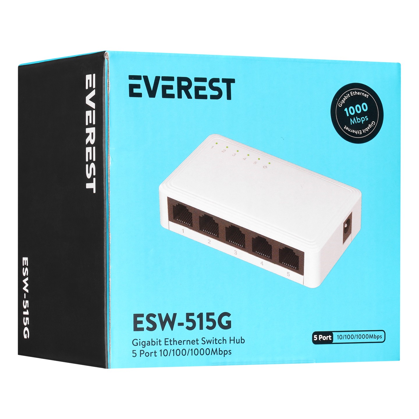 Everest ESW-515G 5 Port 10/100/1000 Mbps Gigabit Ethernet Switch