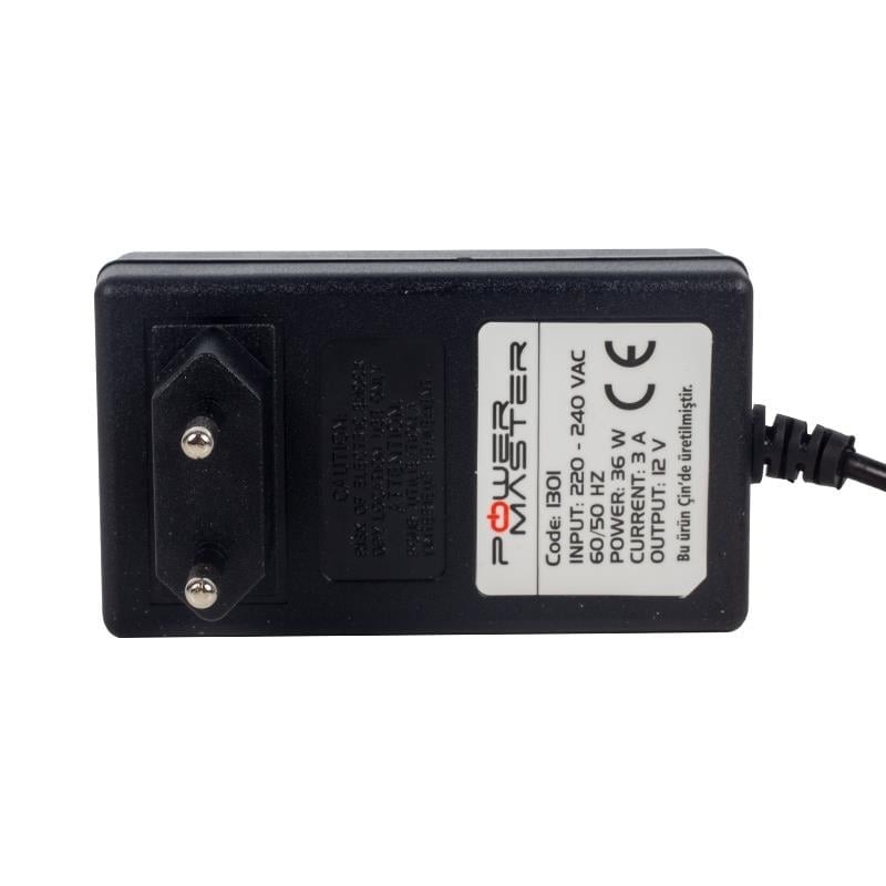 Powermaster PM-1301 12V 3A 3.5x1.35 Vera Yazarkasa Pos İçin Adaptör