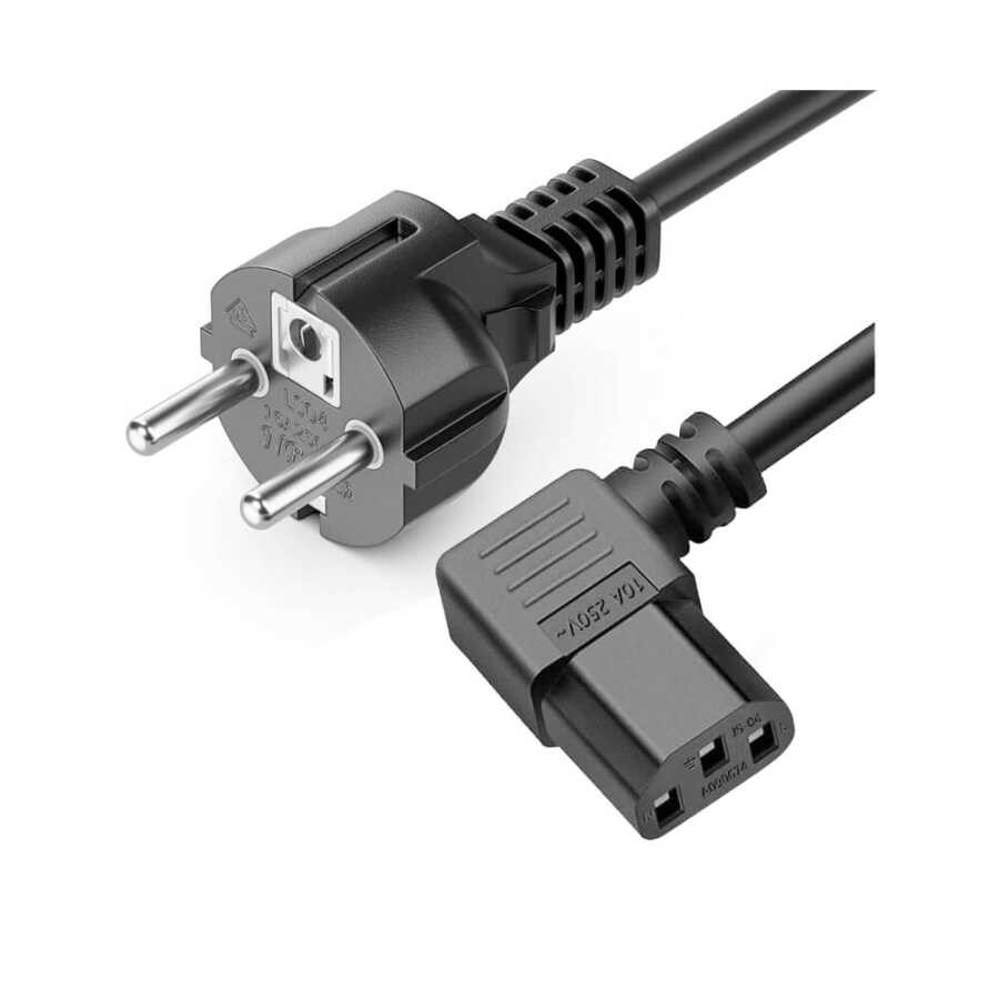 90 Derece  L Tip Sol  Açılı 1.8M Power Kablo
