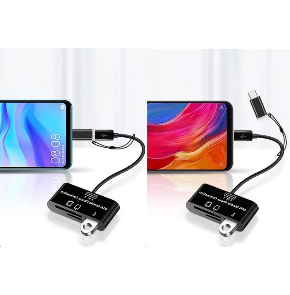 Alfais AL5256 Type-C Micro Usb 3in1 Sd Micro Sd Kart Okuyucu 