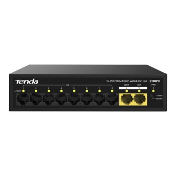 Tenda S110PC 10 Port 8 Port Poe 10/100 Mbps+2 Port Uplink Switch