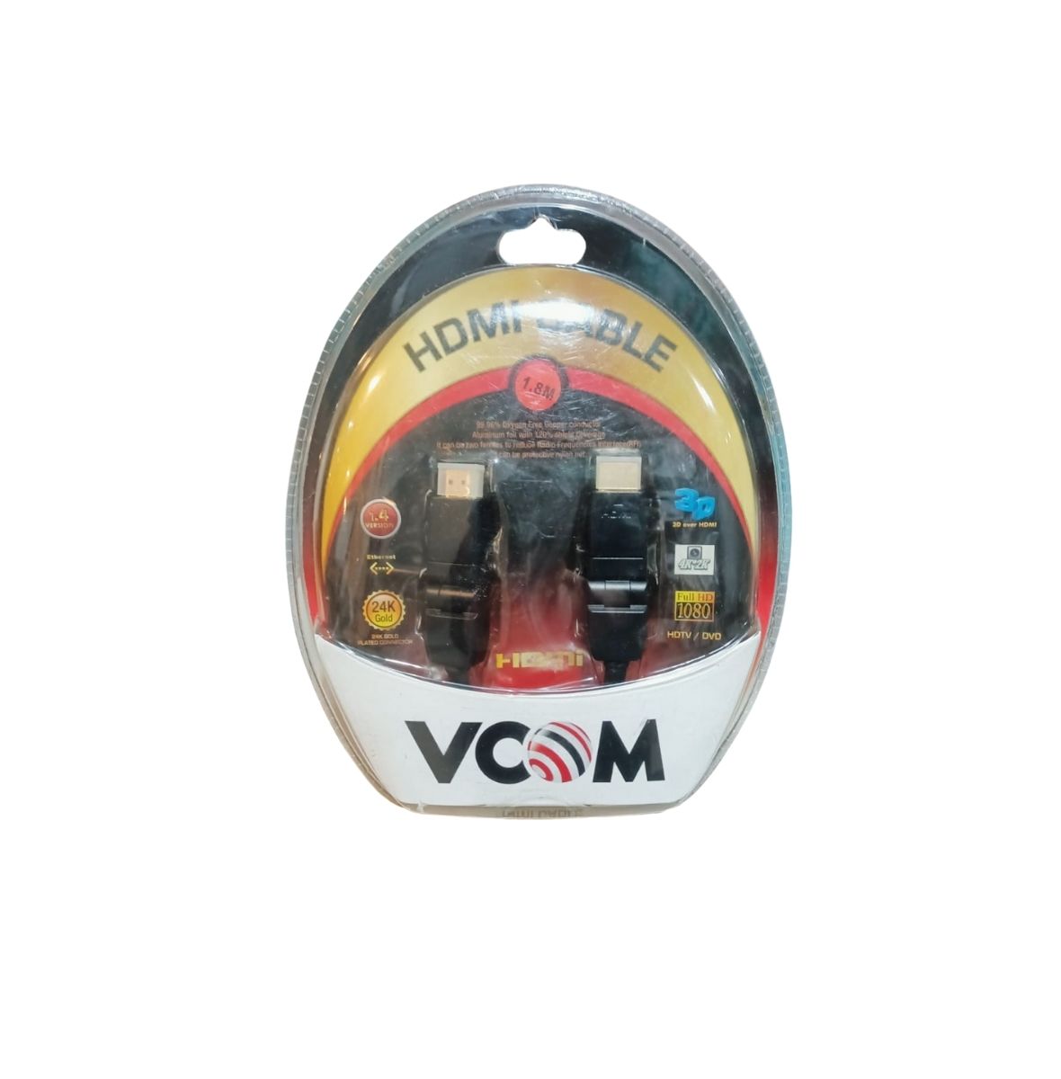 Vcom CG512 1.8M Uçları Bükülen Hdmı Kablo