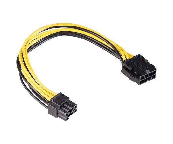 Akasa AK-CBPW23-20 8Pin to 6+2Pin PCie Ekran Kartı Uzatma Dönüştürücü Kablo