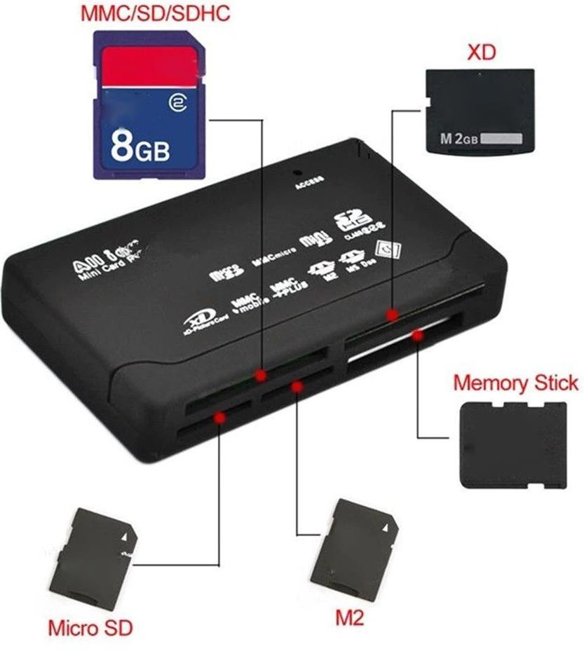 Alfais AL4296 Micro Sd/Xd/Mmc/ Ms/ Cf/ Tf Mini Combo Kart Okuyucu