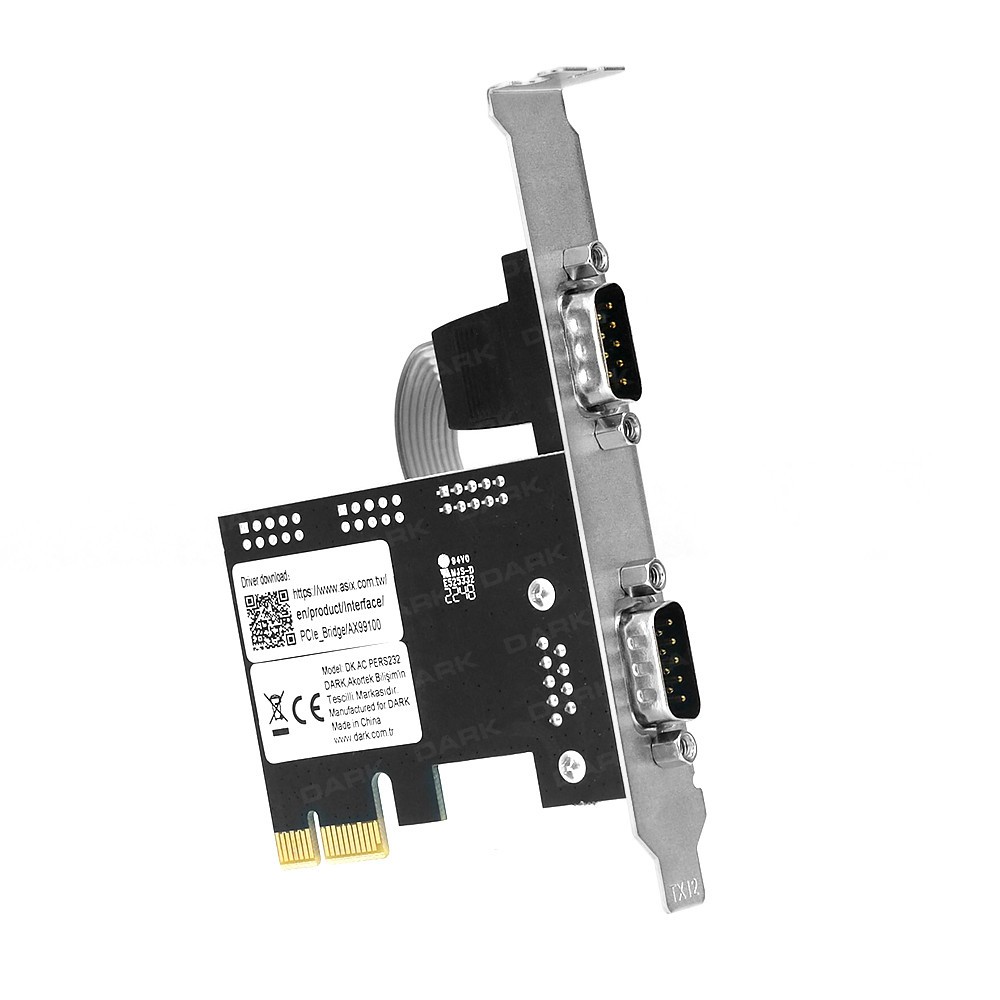 Dark DK-AC-PERS232 2 x Seri Port Dönüştürücü PCI Express x1 Kart