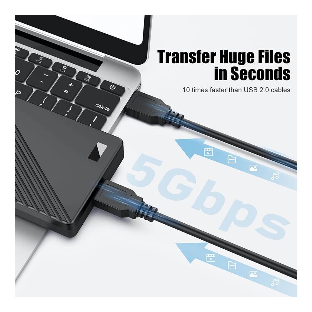 Usb 3.0 Erkek Erkek 5Gbps Veri Aktarım Kablosu