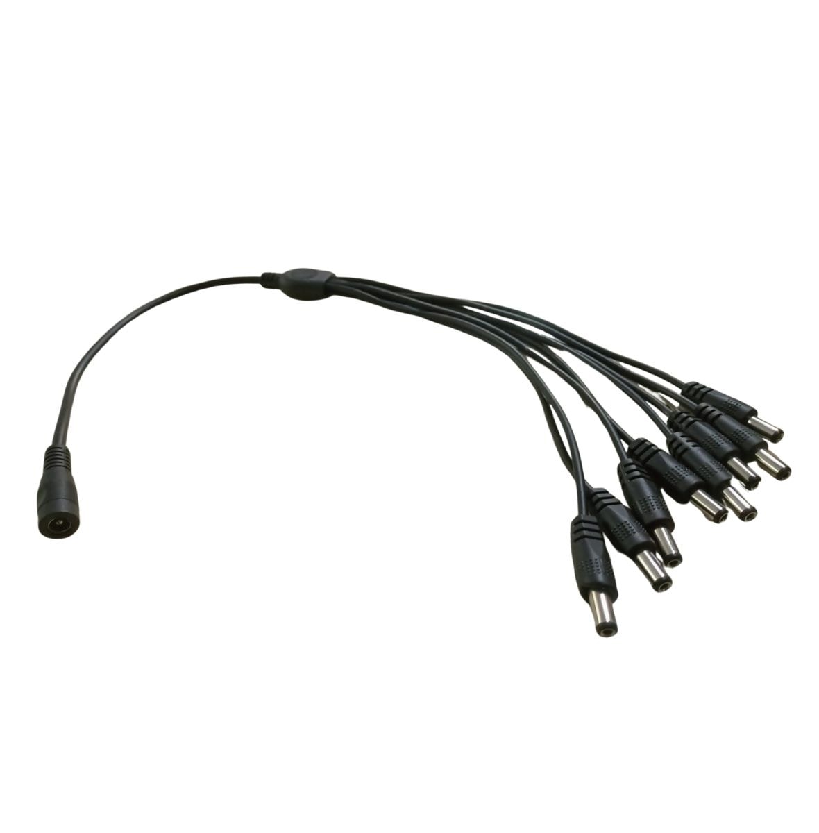 8 Li Dc Adaptör Çoklayıcı Kablo 5.5x2.1mm - 1 Dişi 8 Erkek 40cm