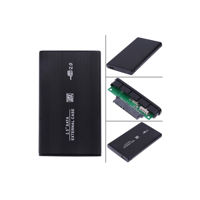 2.5 Usb 2.0 Aliminyum Gövde Siyah Hard Disk Kutusu