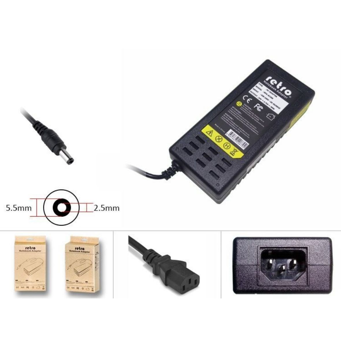 Retro RPA-AC306 24V 2.75 90W 5.5x2.5mm Güç Adaptörü