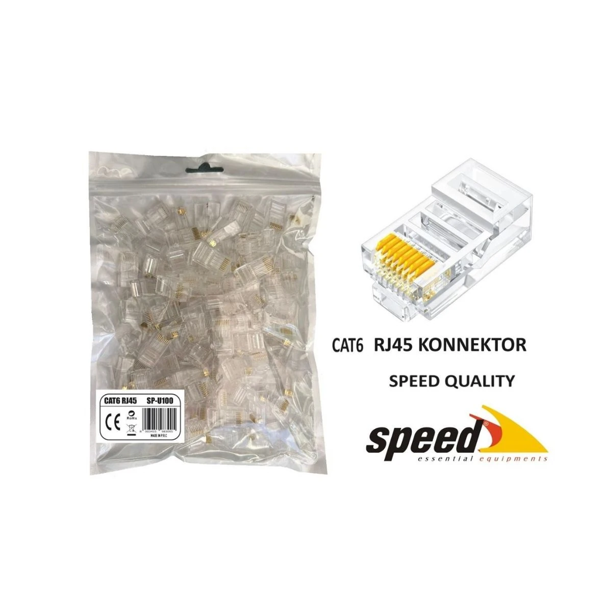 Speed SP-U100 CAT6 RJ45 100 Lü Konnektör