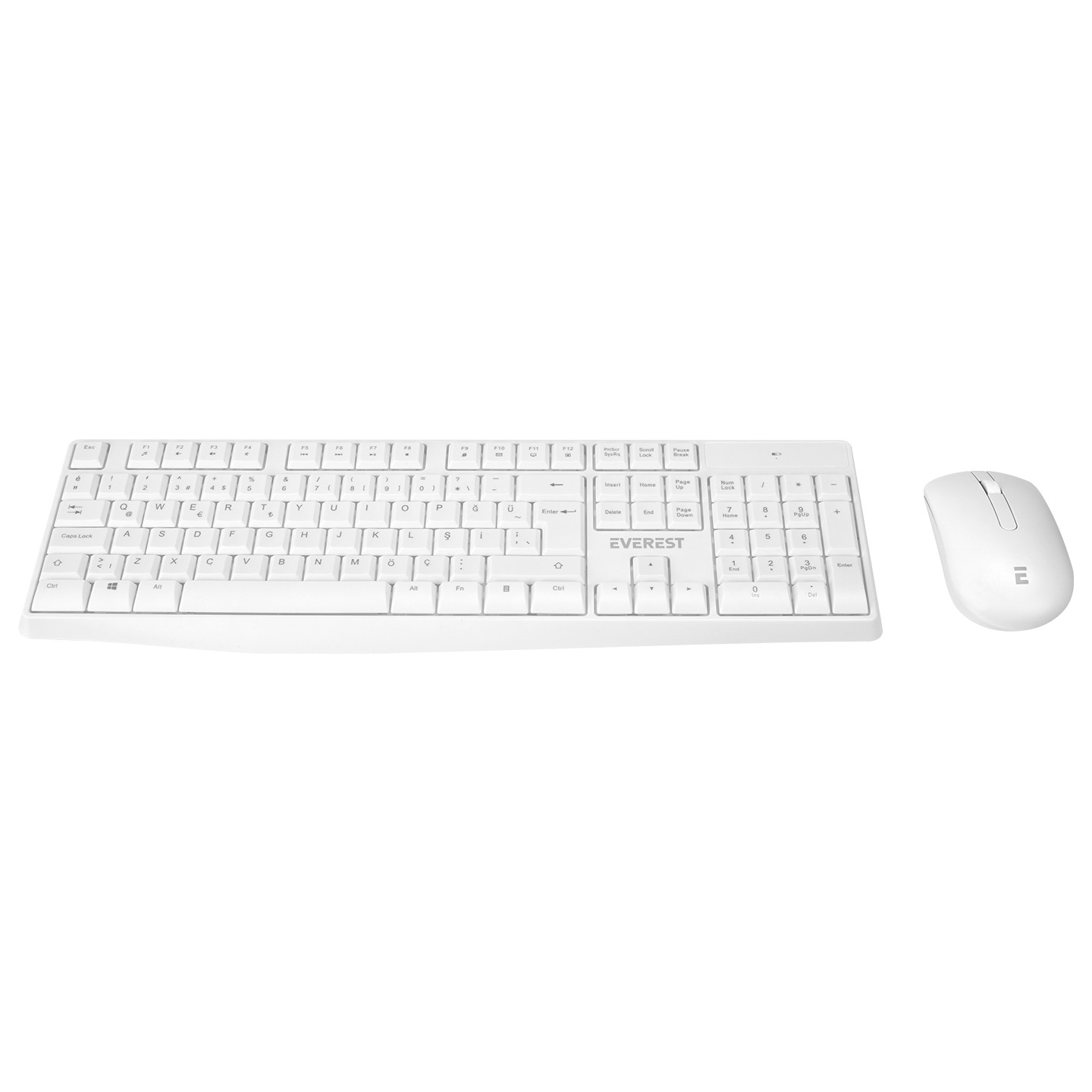 Everset  KM-7500 Beyaz Q Multimedia Klavye Mouse