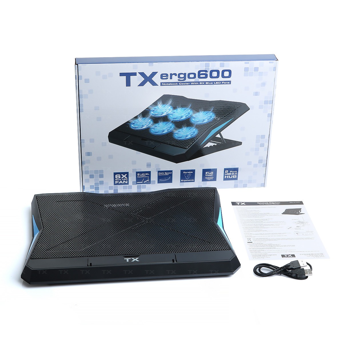 Tx Ergo600 TXACNBE600 Siyah 10-17 Notebook Soğutucu