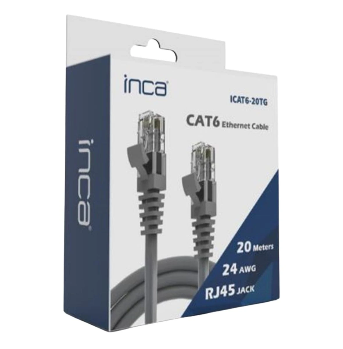 Inca ICAT6-01TG 1 Metre Cat6 Gri Utp Patch Kablo