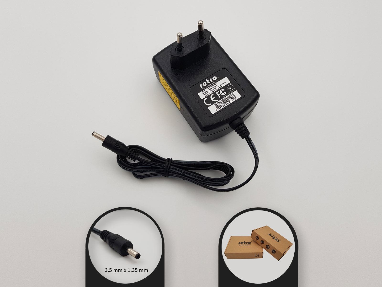 Retro RPA-AC204 12V 3A 3.5x1.35 Adaptör