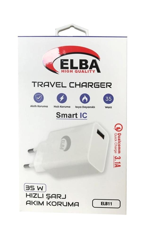 Elba ELB11 ELB-35W Usb 35W Hızlı Şarj Akım Koruma Ev Şarj Kafa