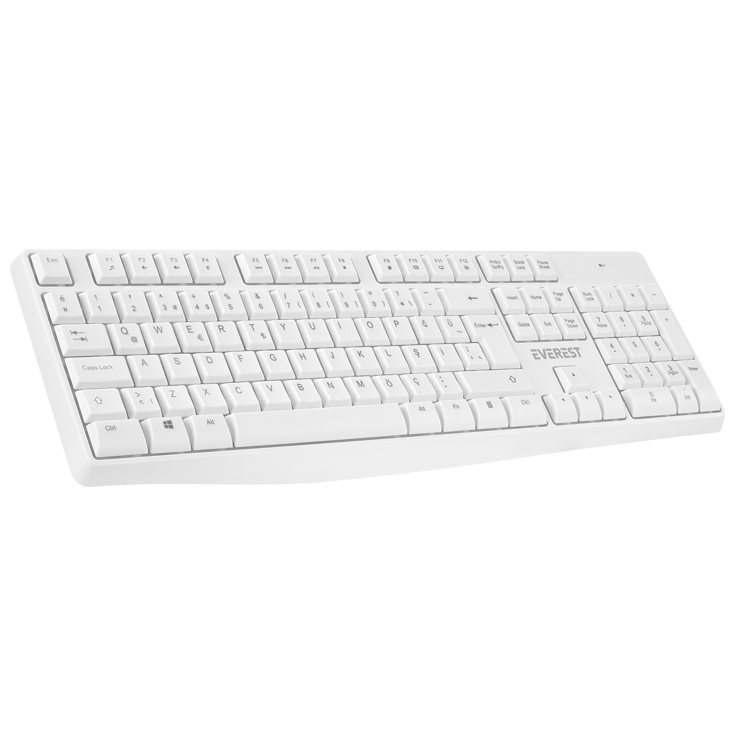 Everset  KM-7500 Beyaz Q Multimedia Klavye Mouse