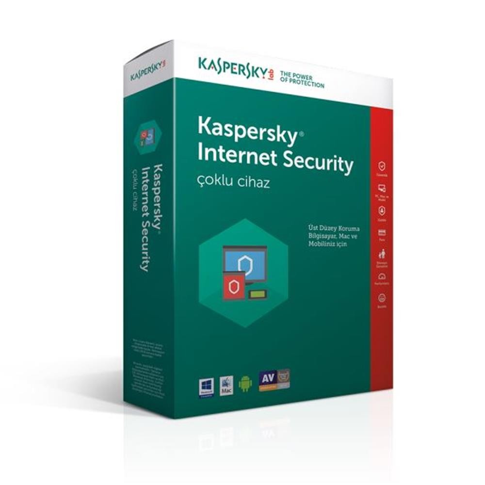 Kaspersky İnternet Security 4 kullanıcı  1 Yıl Antivirüs