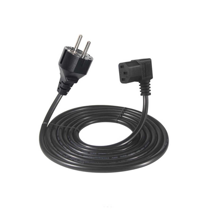 90 Derece  L Tip Sol  Açılı 1.8M Power Kablo