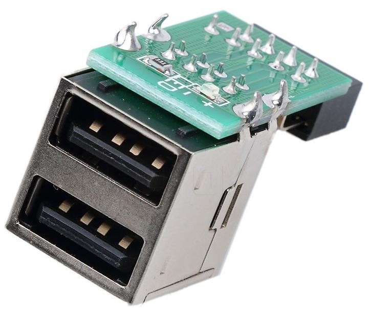 Alfais 9Pin Usb To 2X Usb A Anakart Çevirici Adaptör 5091