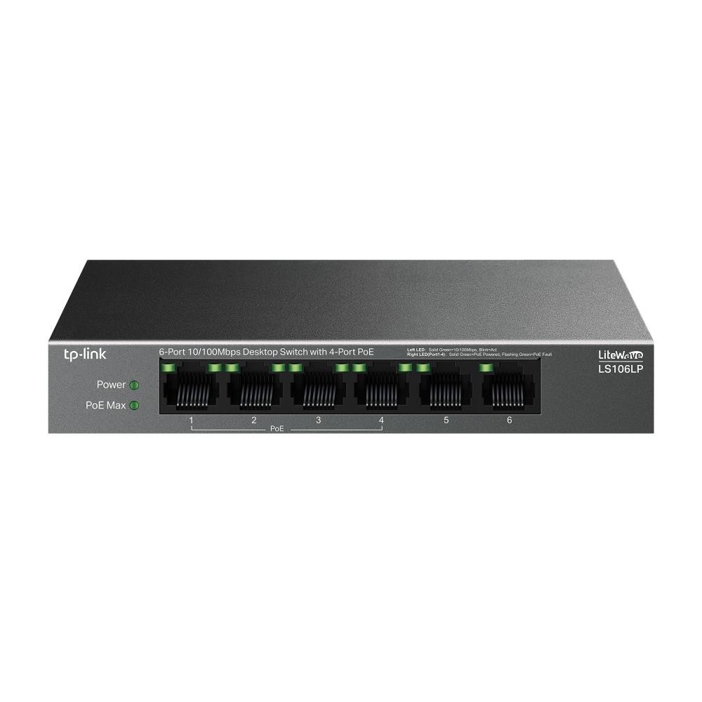 Tp-Link LS106LP 6 Port 10/100 Yönetilemez Poe Switch