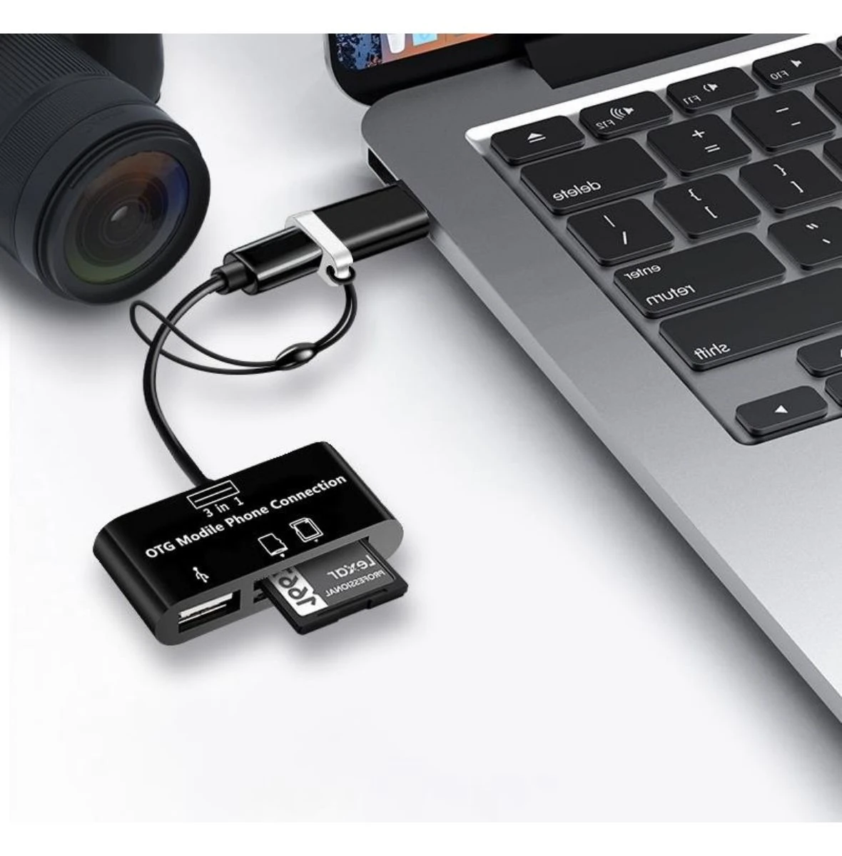 Alfais AL5256 Type-C Micro Usb 3in1 Sd Micro Sd Kart Okuyucu 