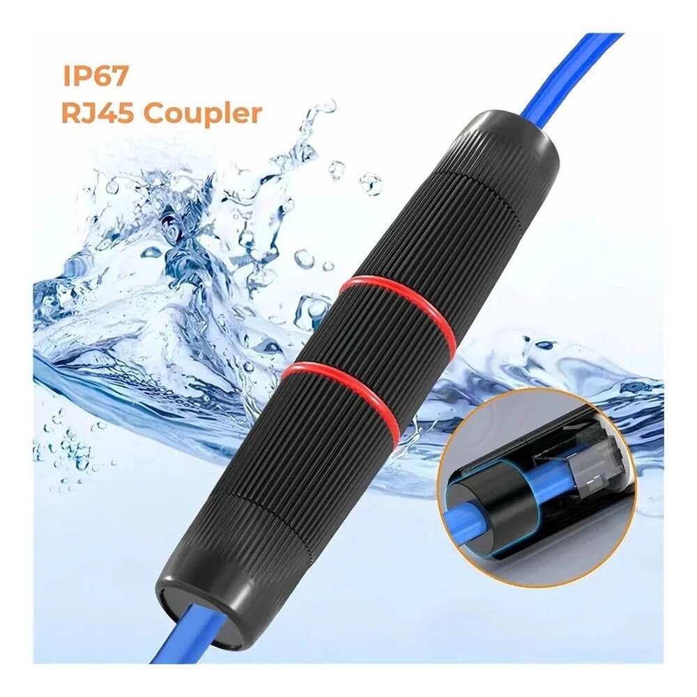 Su Geçirmez IP67 Cat6 Cat7 Rj45 Dişi Dişi Birleştirici 