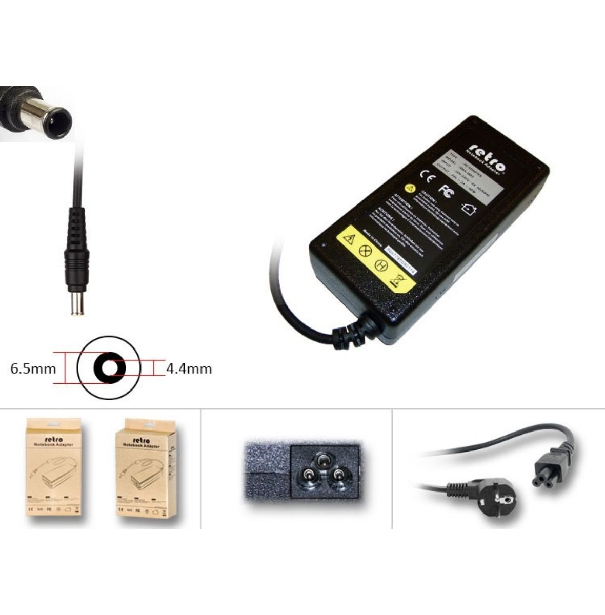 Retro RPA-AC012 12V 3A 6.5x4.4mm Lcd Monitör Adaptörü