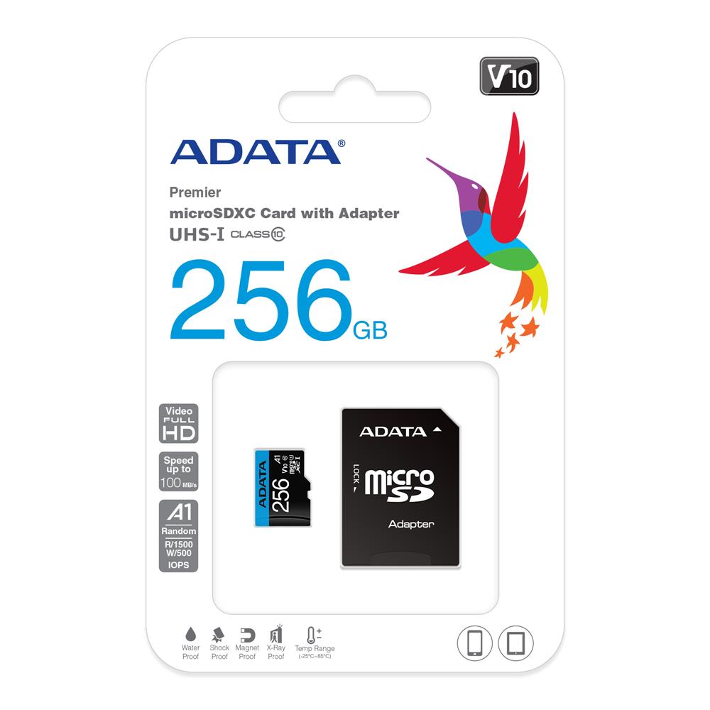 Adata 256GB Premier Micro Sdxc Card Wiht Adaptör Uhs-I Clas10 V10 Hafıza Kartı