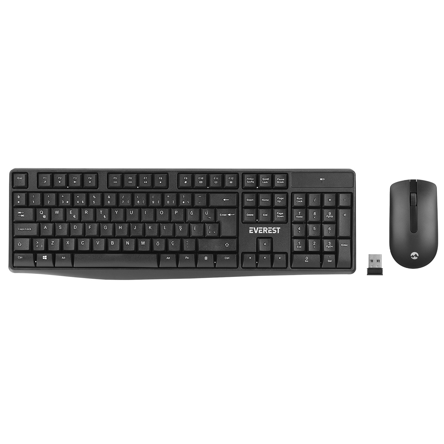 Everest KM-7500 Siyah Q Multimedia Klavye Mouse Set