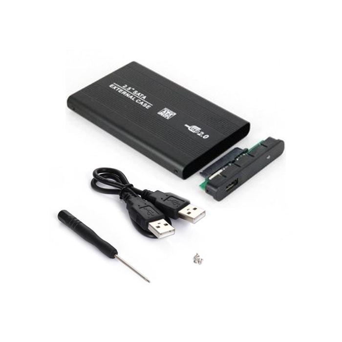 2.5 Usb 2.0 Aliminyum Gövde Siyah Hard Disk Kutusu