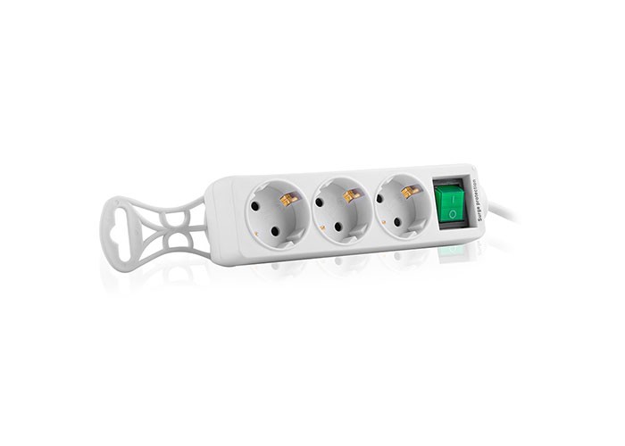S-Link SPG-F03 306 Joule Anahtarlı 3'lü 1.5 M Akım Korumalı Priz