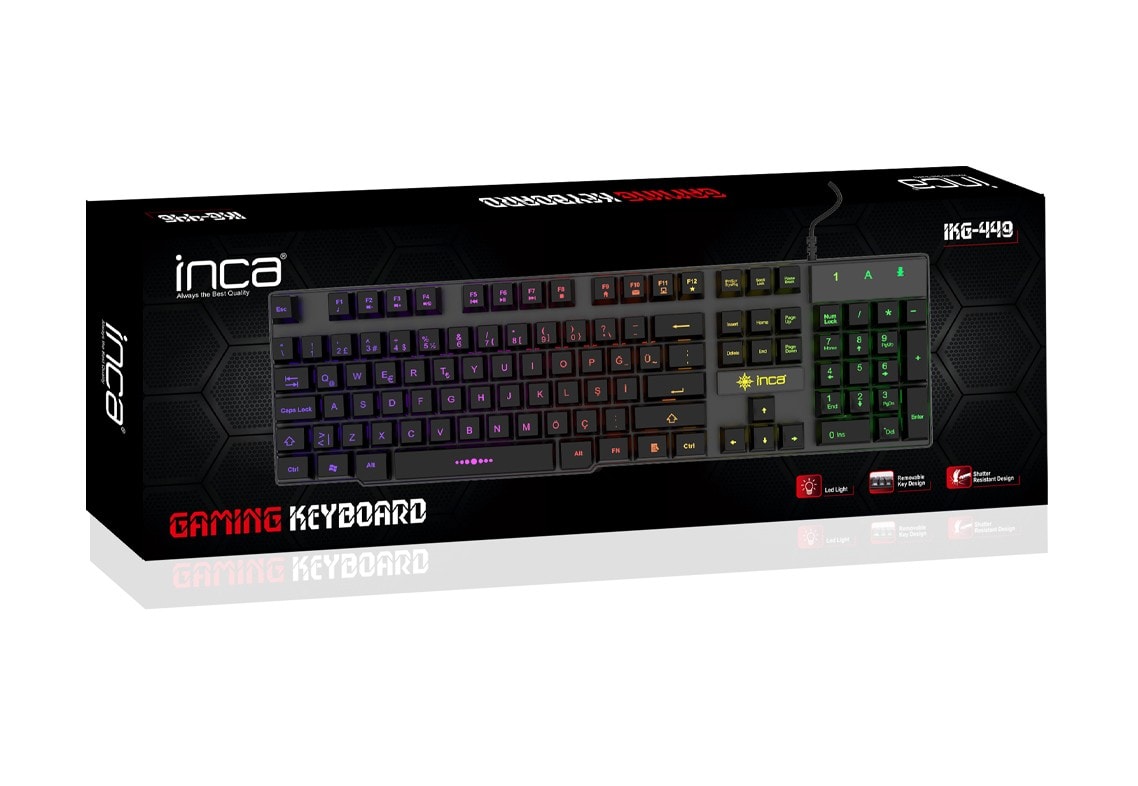 Inca IKG-449 Rainbow Efect Mekanik Hisli Oyuncu Klavye