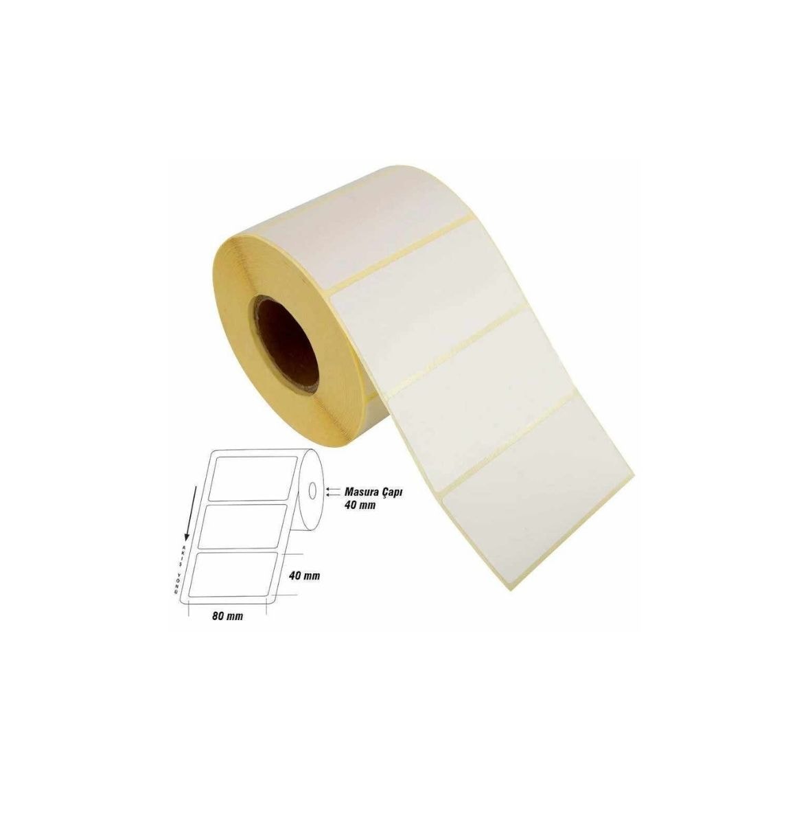 Ekstafix 40x80 1000 Li Eco Termal Etiket 40 Lık Kuka