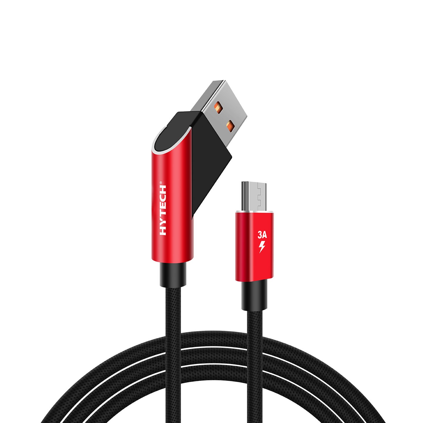 Hytech HY-X215 3A Micro Usb 1M Siyah Data+Sarj Kablosu