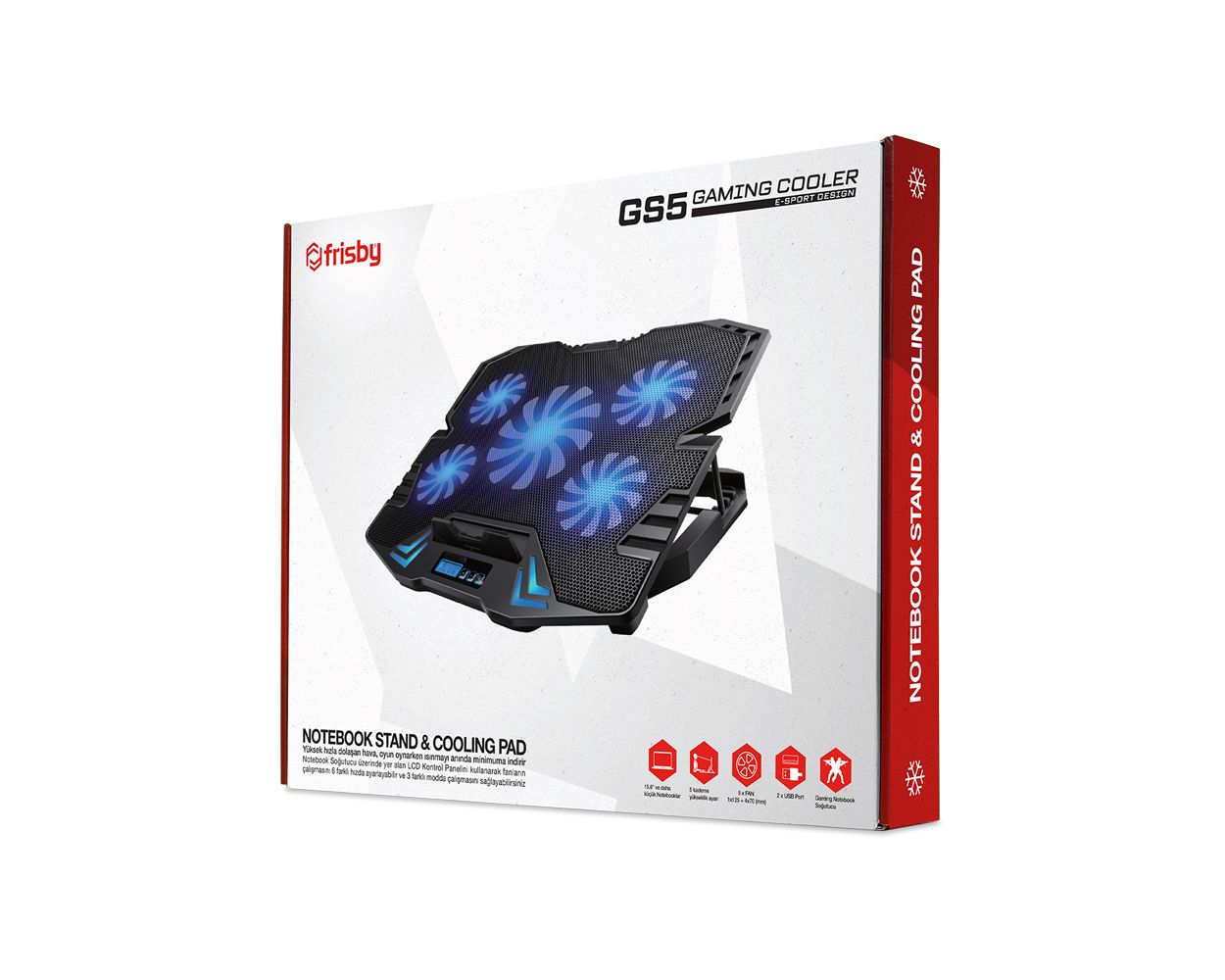 Frisby FNC-5232ST Rgb Gs5 5x Fan Notebook Soğutucu