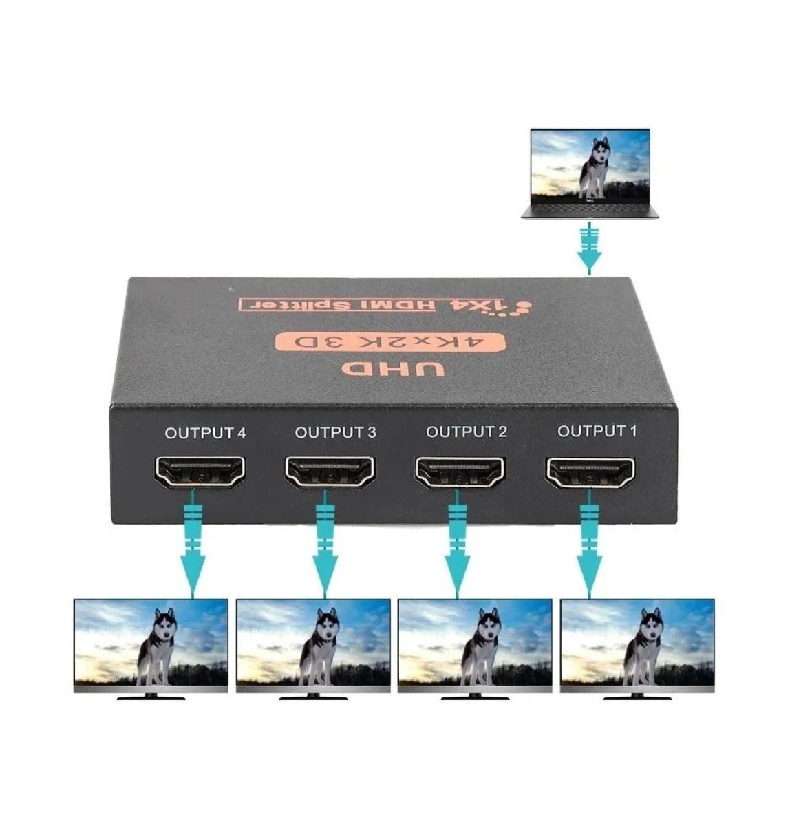 Alfais AL5234 4 Port Uhd 4K Hdmı Switch Ekran Monitör Çoklayıcı