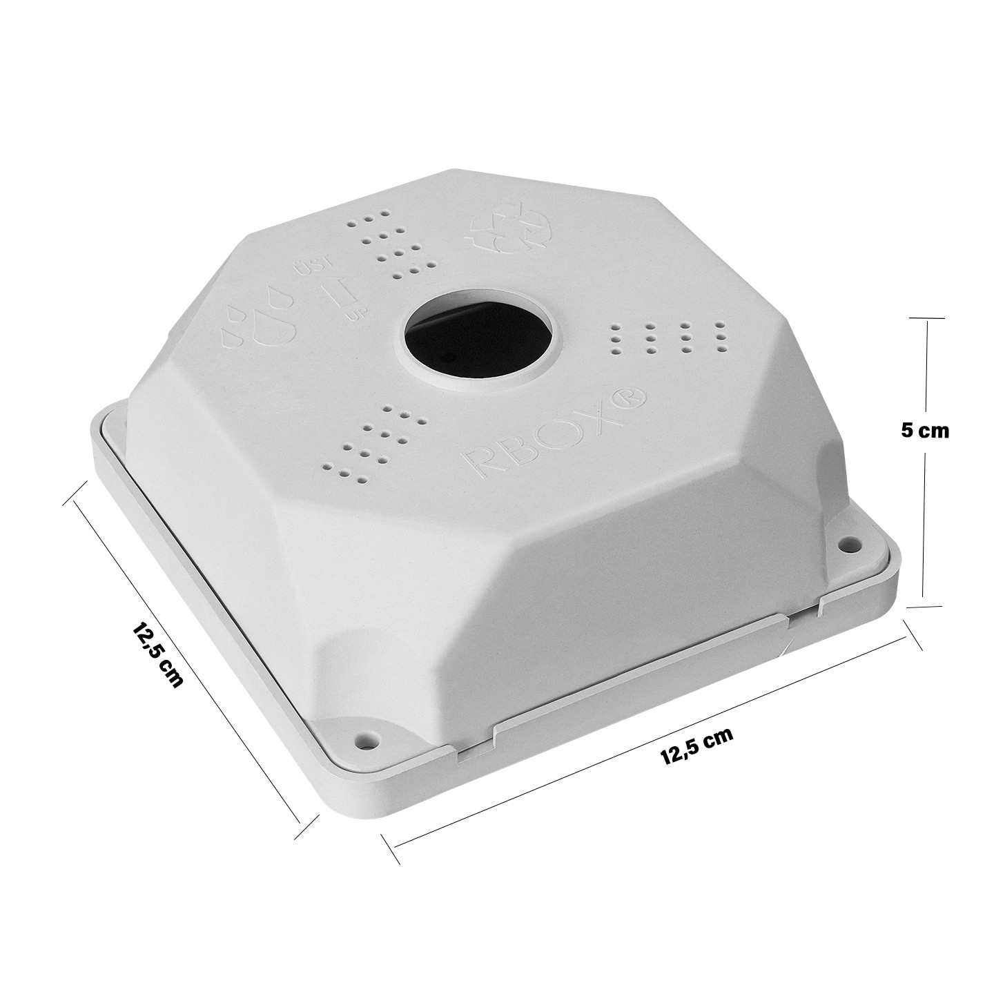 Rbox WX8 Beyaz Kamera Montaj Kutusu Buat Taban Dahil