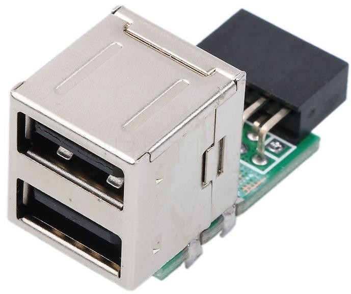 Alfais 9Pin Usb To 2X Usb A Anakart Çevirici Adaptör 5091