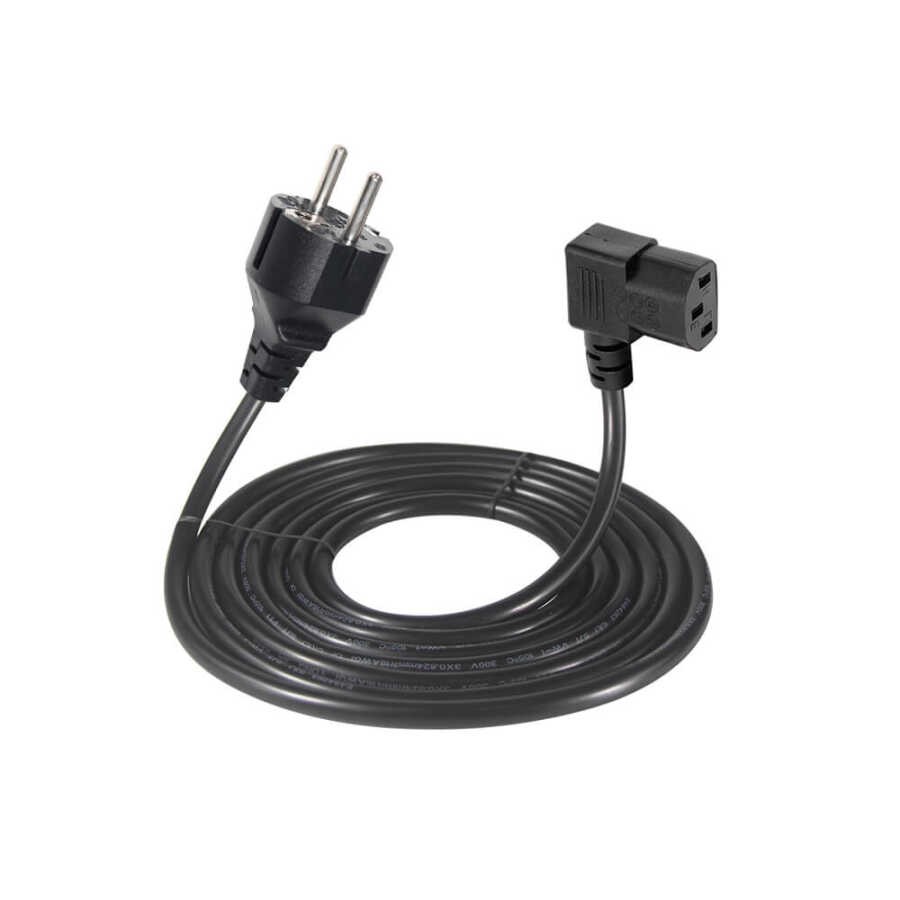 90 Derece L Tip Sağ Açılı 1.8M Power Güç Kablosu