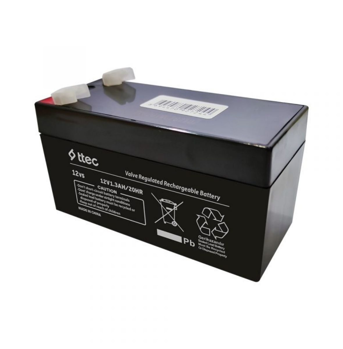 Ttec 12V 1.3Ah Bakımsız Kürü Tip Akü