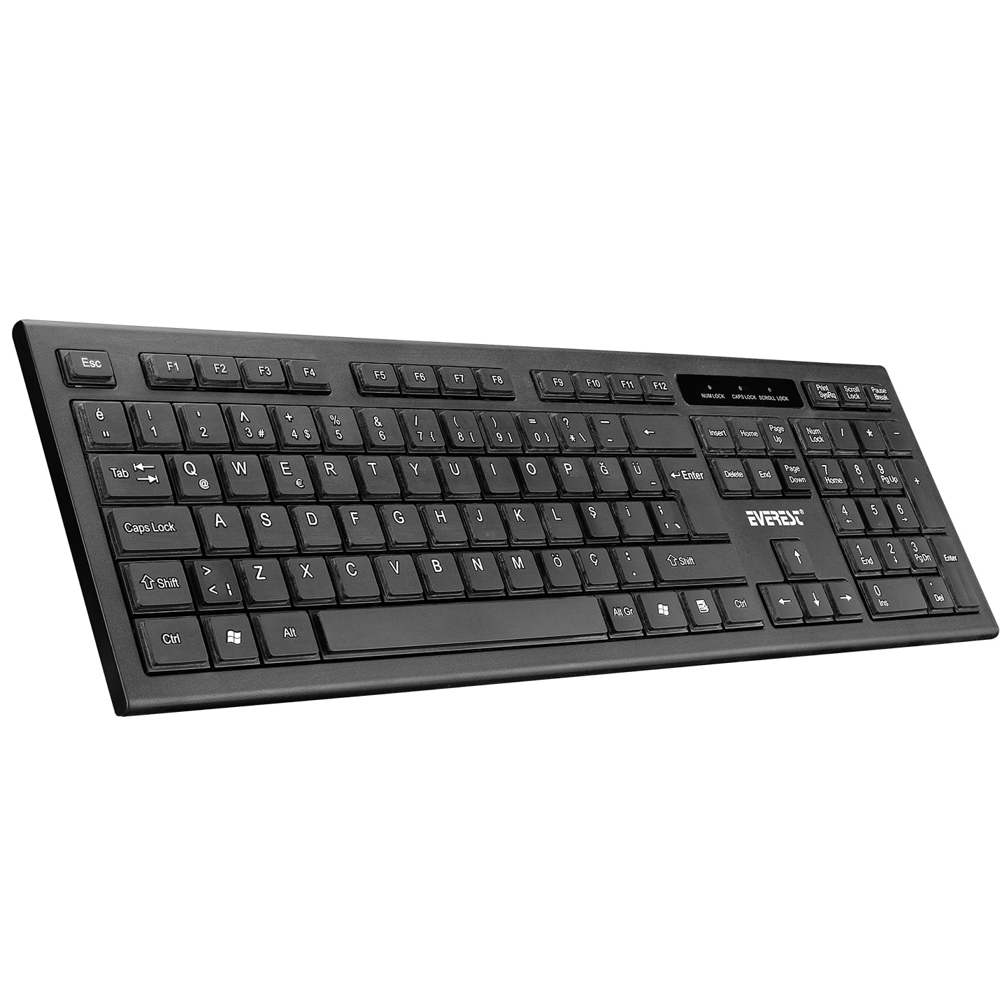 Everest KM-6121 Siyah Kablosuz Q Slim Klavye  Mouse Set