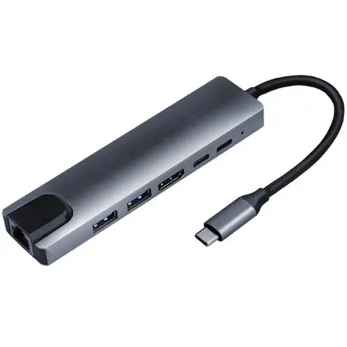 Sensei 6in1 Çok Fonksiyonlu Type-C Çoklayıcı Adaptör