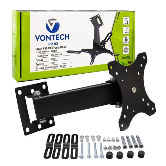 Vontech PR-02 20Cm 360 Derece Projeksiyon Tavan Askı Aparatı